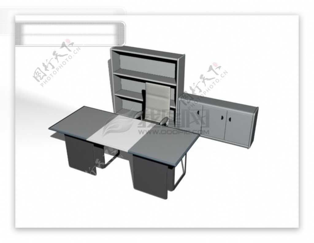 3d办公桌卷柜