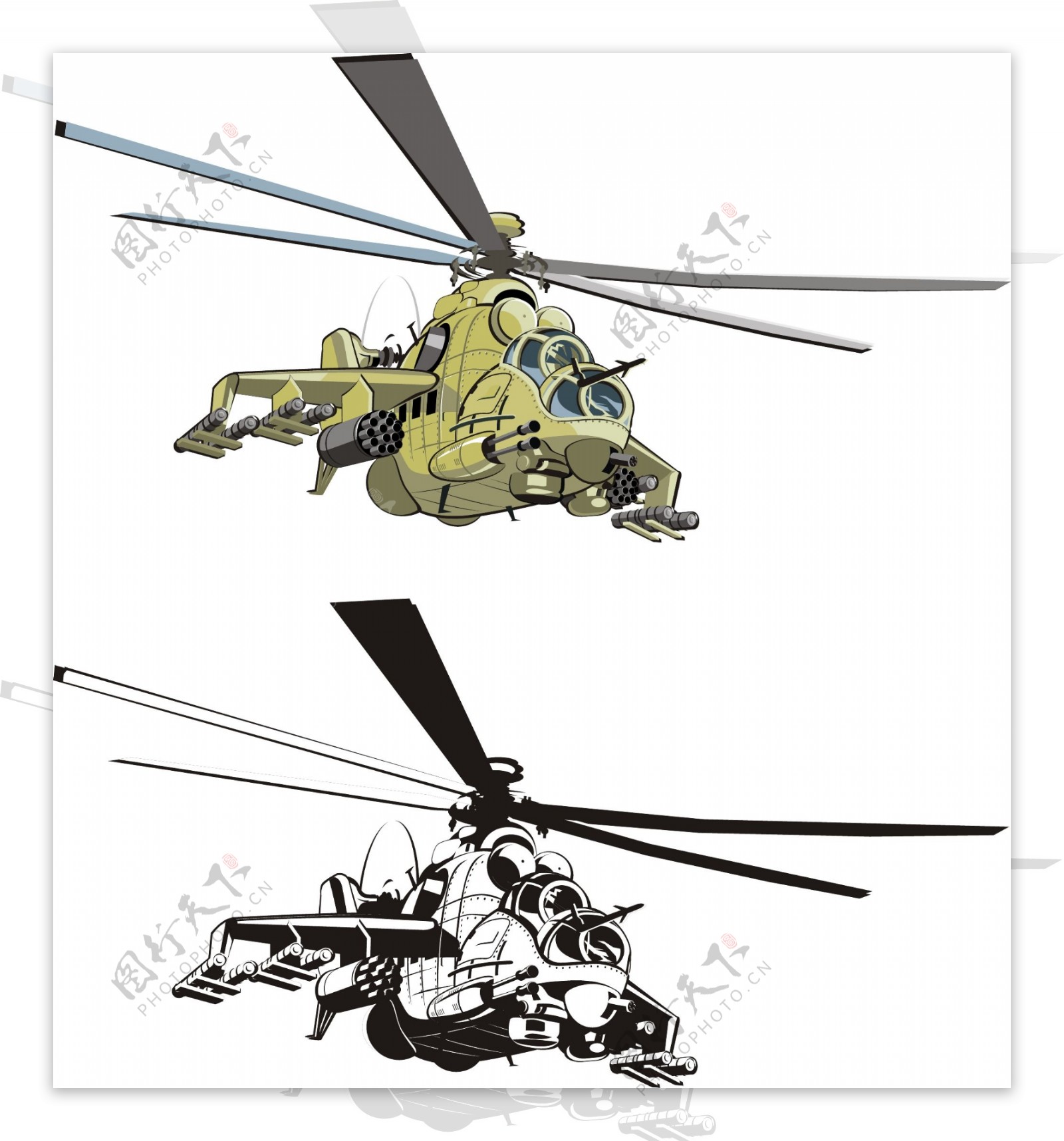 战斗直升机DOE向量