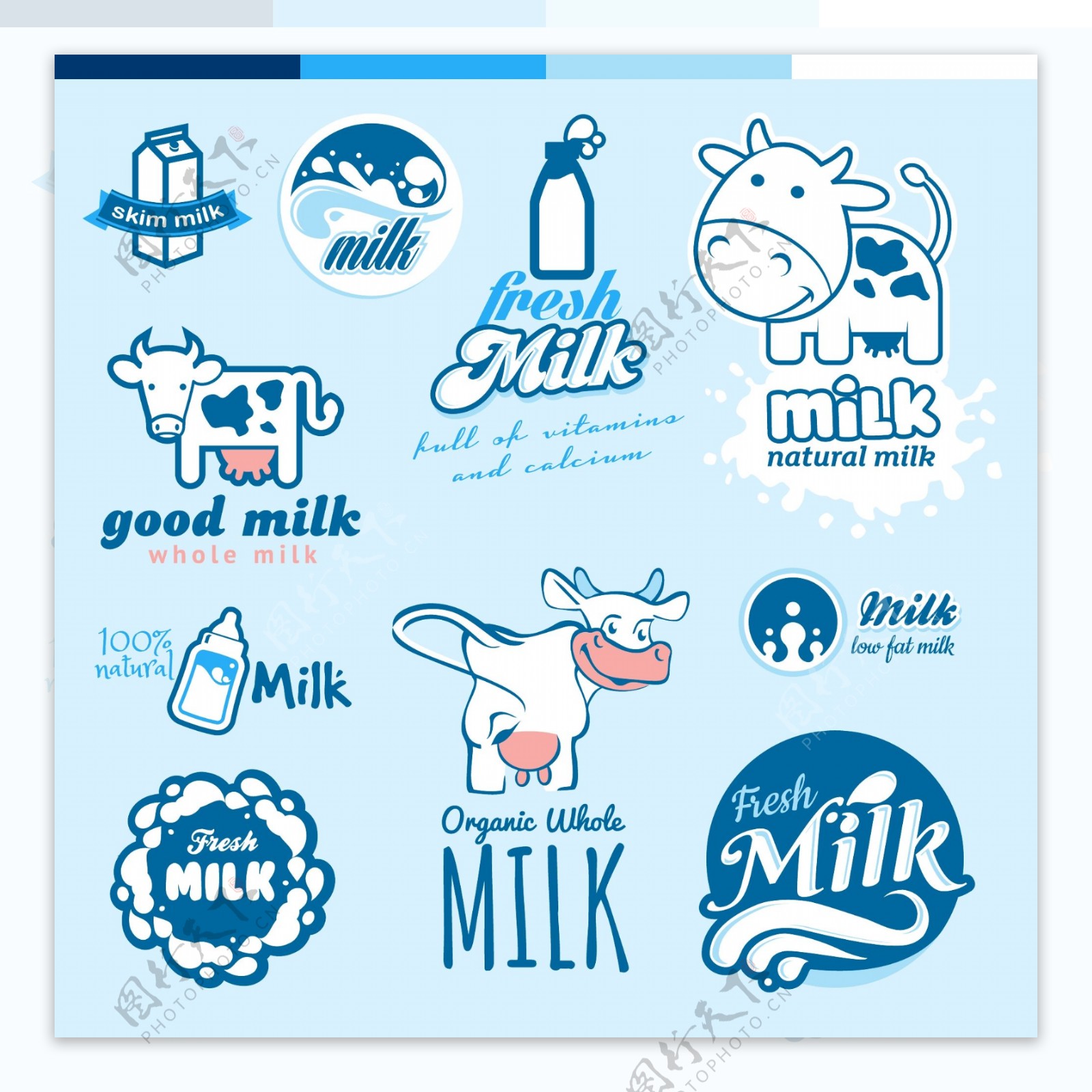 10款牛奶标签