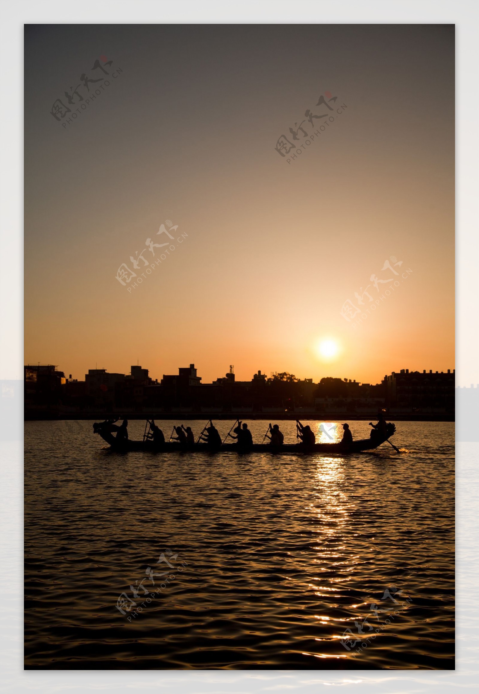 夕阳美景端午节图片