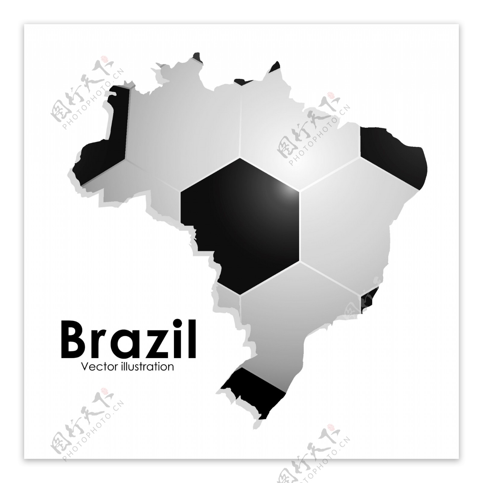 创造性的巴西足球海报矢量素材