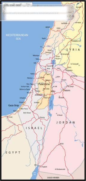 以色列巴勒斯坦地图