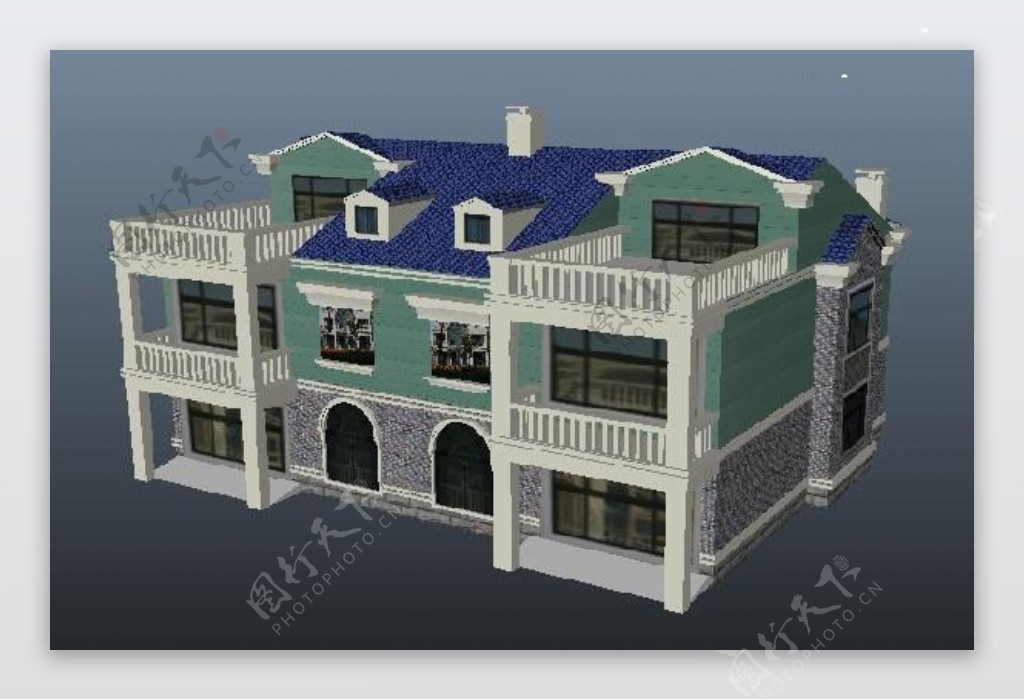 房屋建筑3D游戏模型
