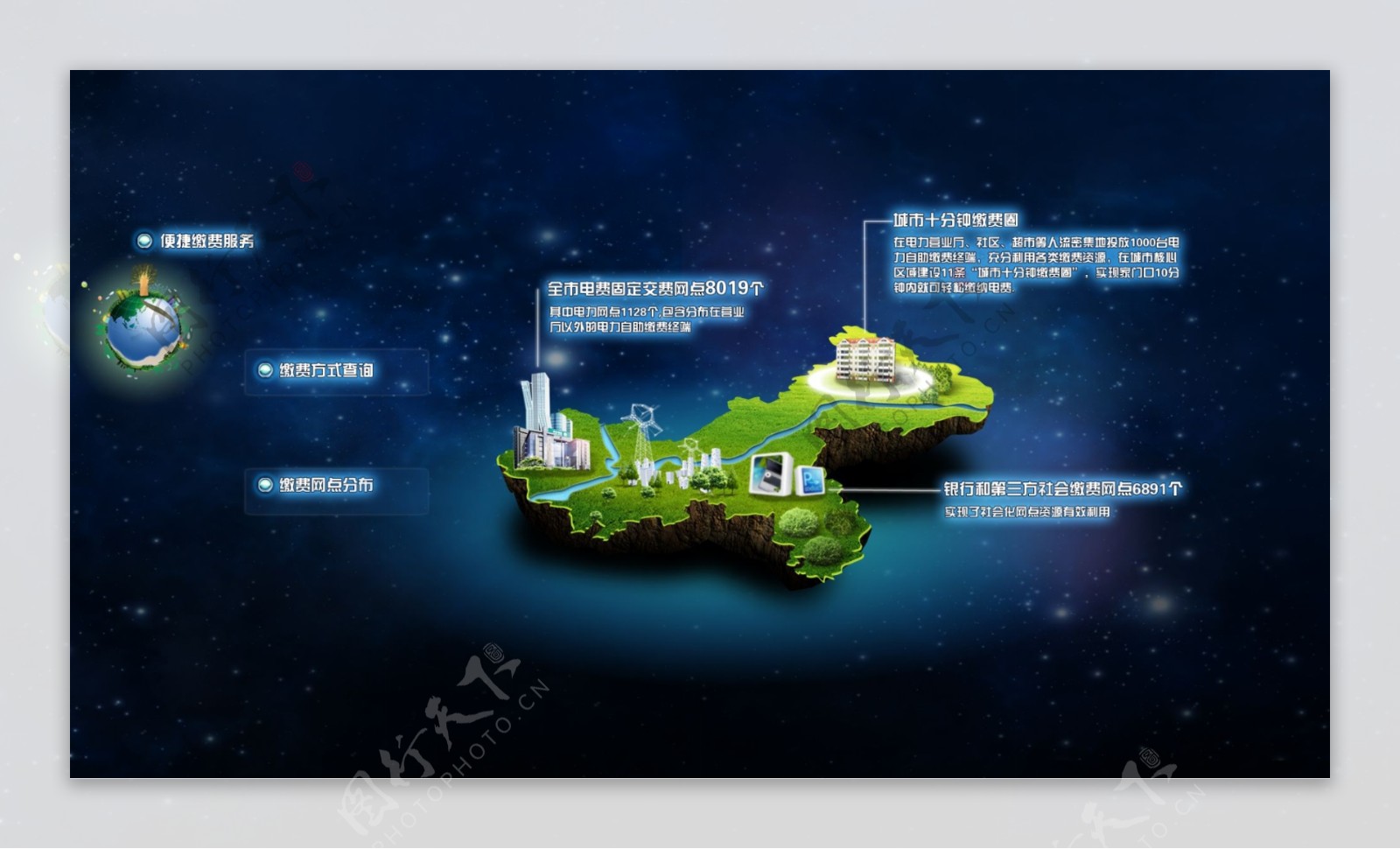 仿3d重庆地形图银行网页图片