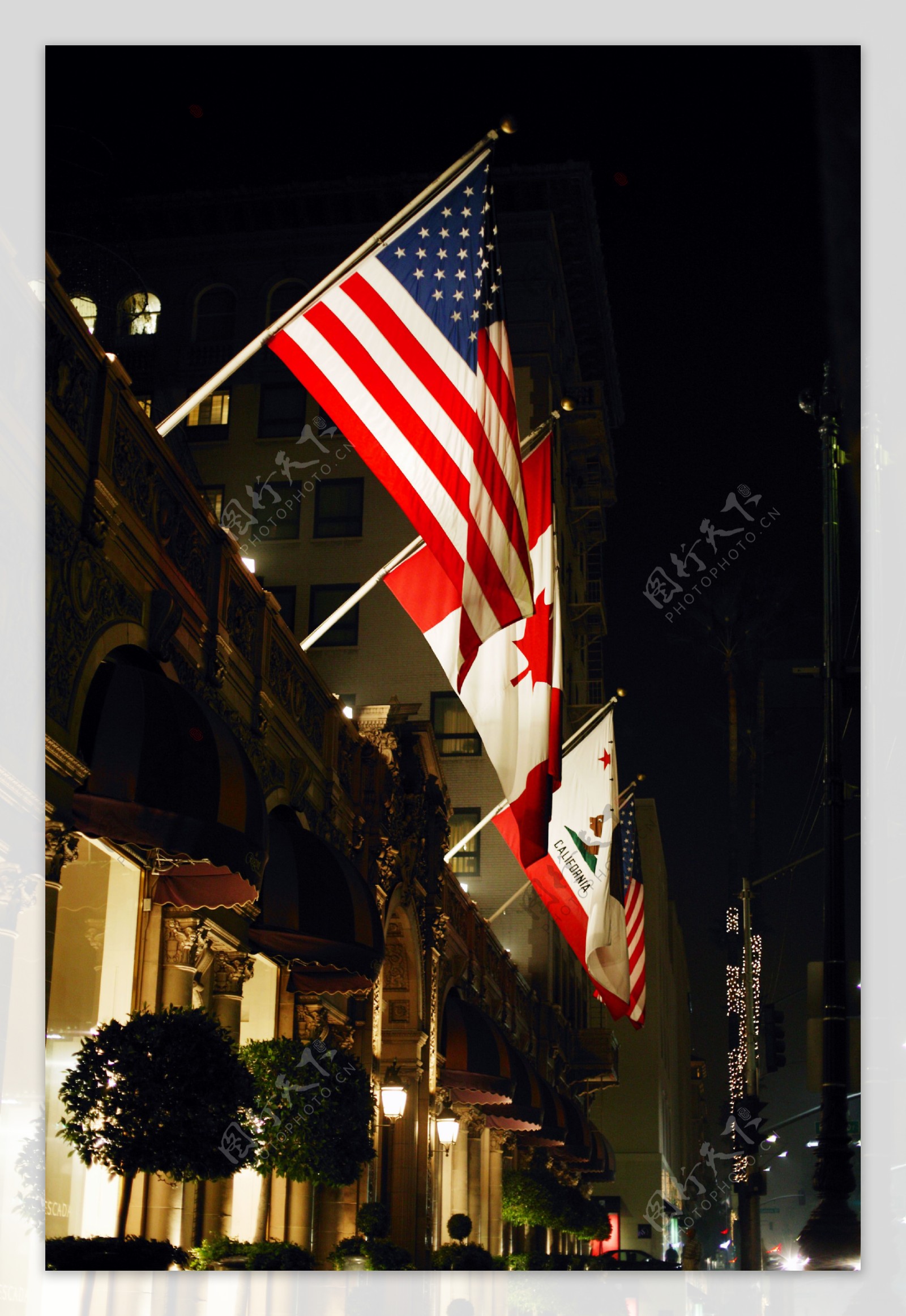 洛杉矶美国国旗图片