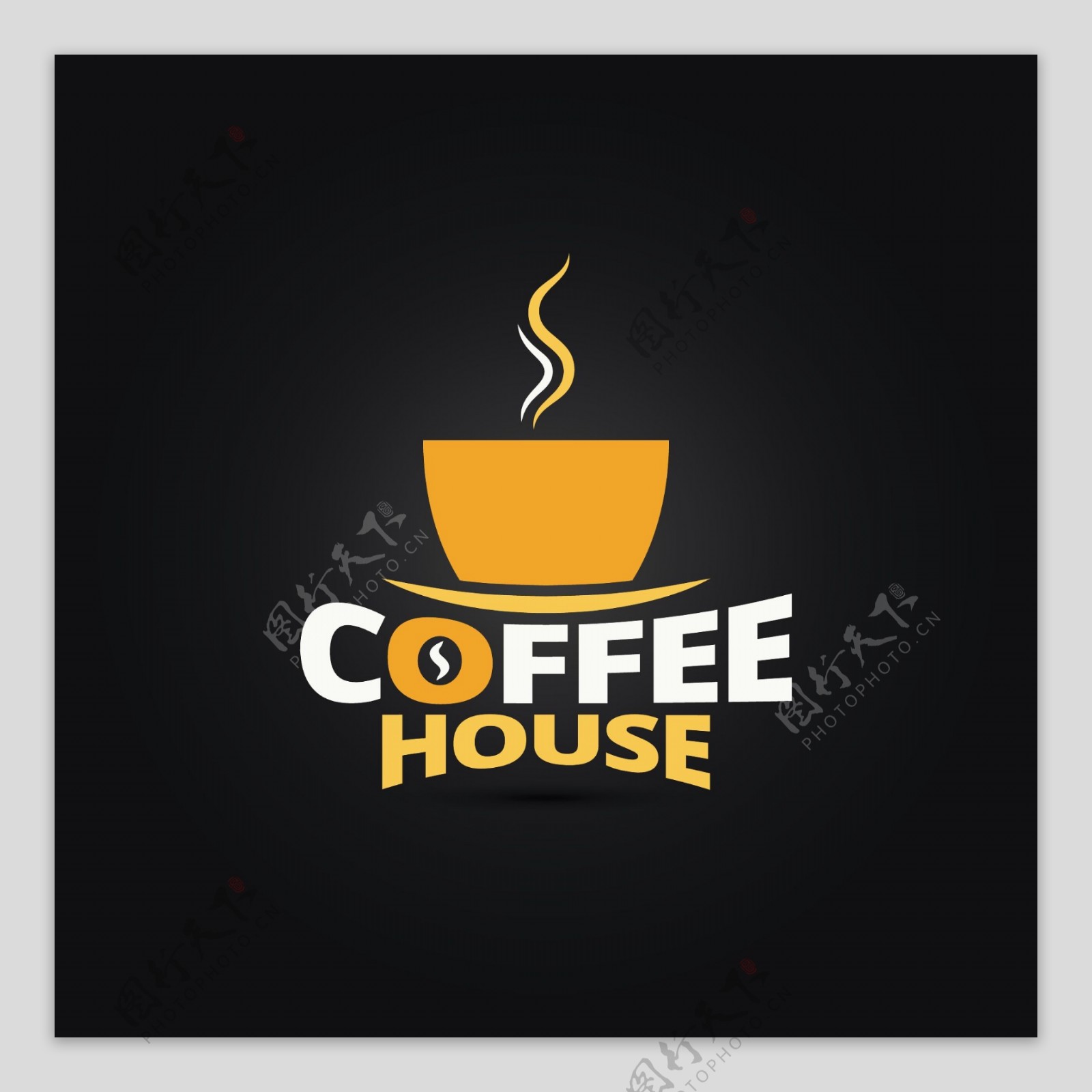 优秀的标志设计向量04咖啡