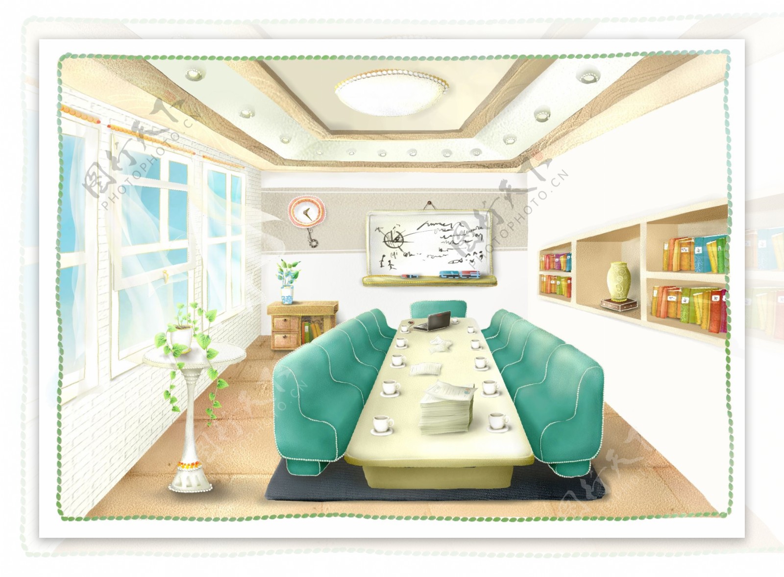 卡通会议室图片素材-编号05730256-图行天下