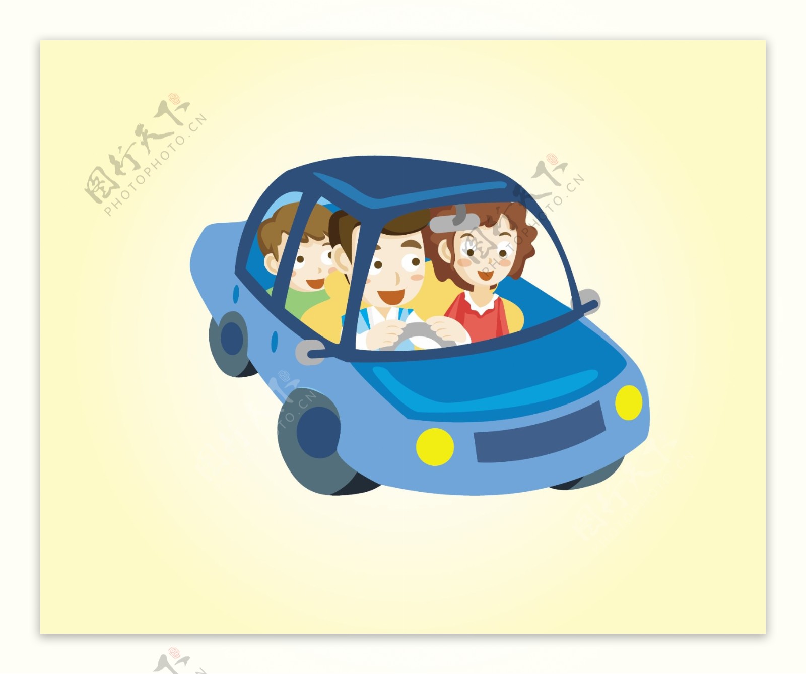 一个亚洲女人开车打电话。阻止危险的迹象插画图片素材_ID:315674212-Veer图库