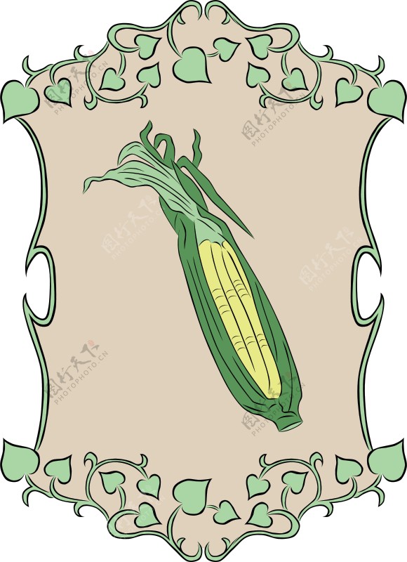 园林标识的玉米