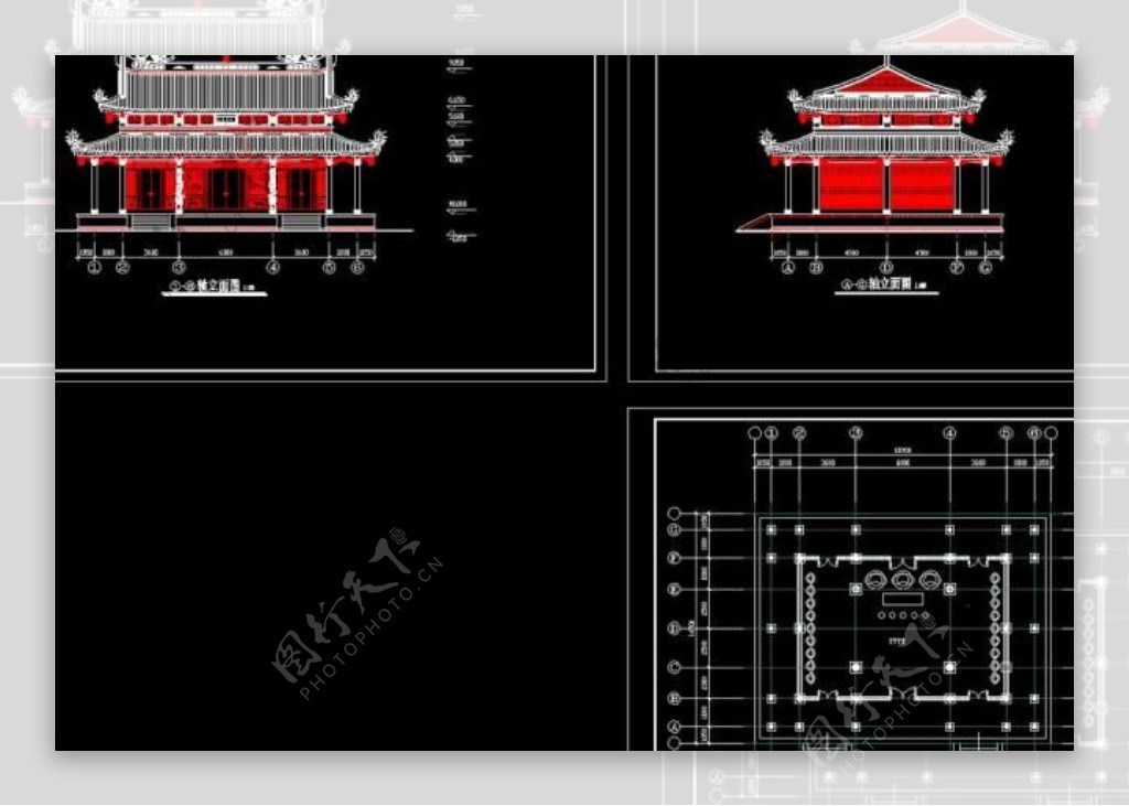 龙山寺平立面方案图图片