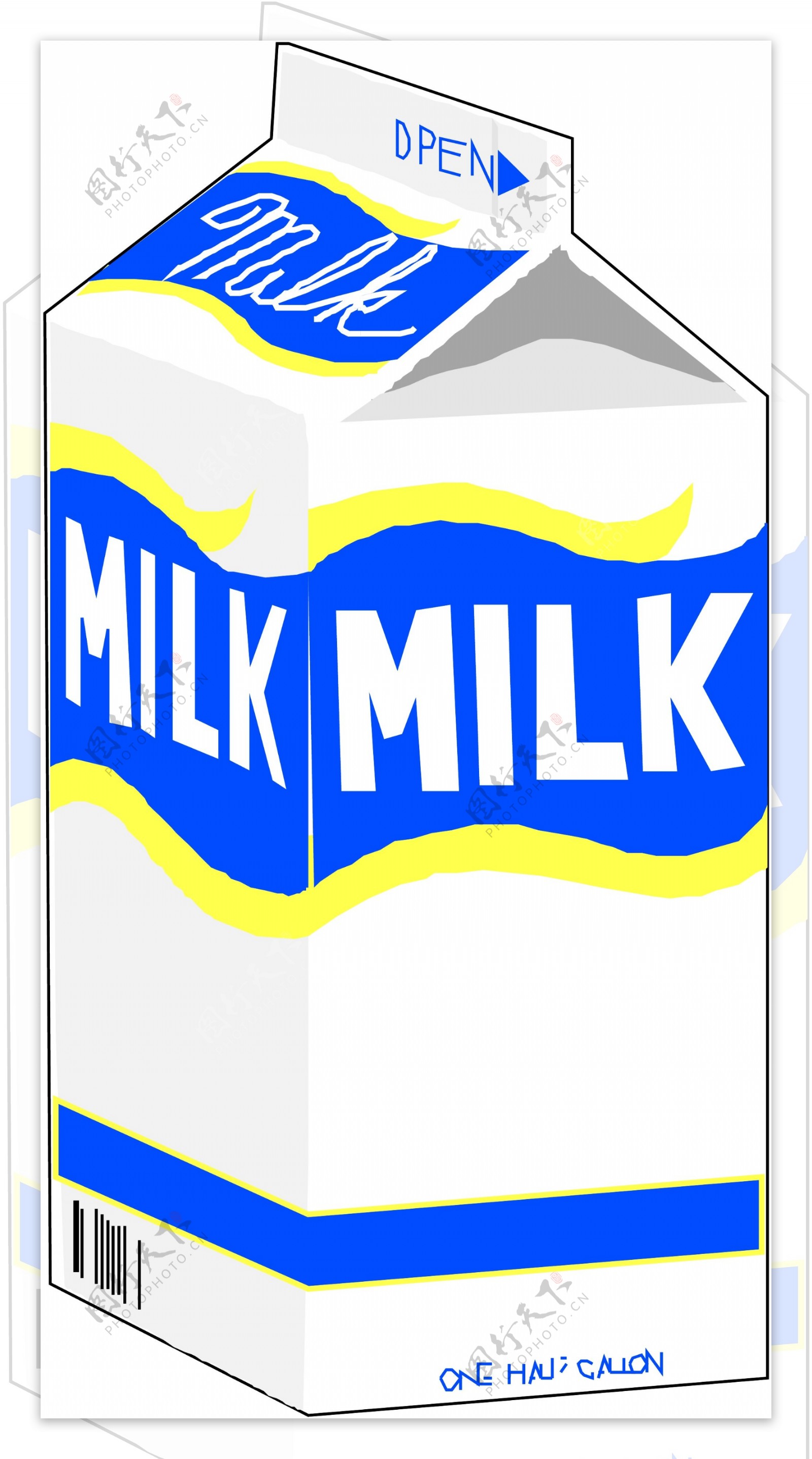 牛奶矢量图片