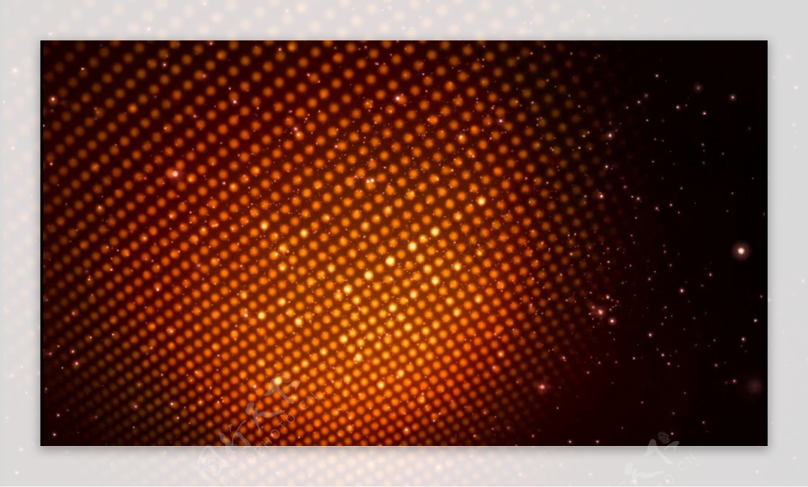 橙色粒子舞台背景LED视频
