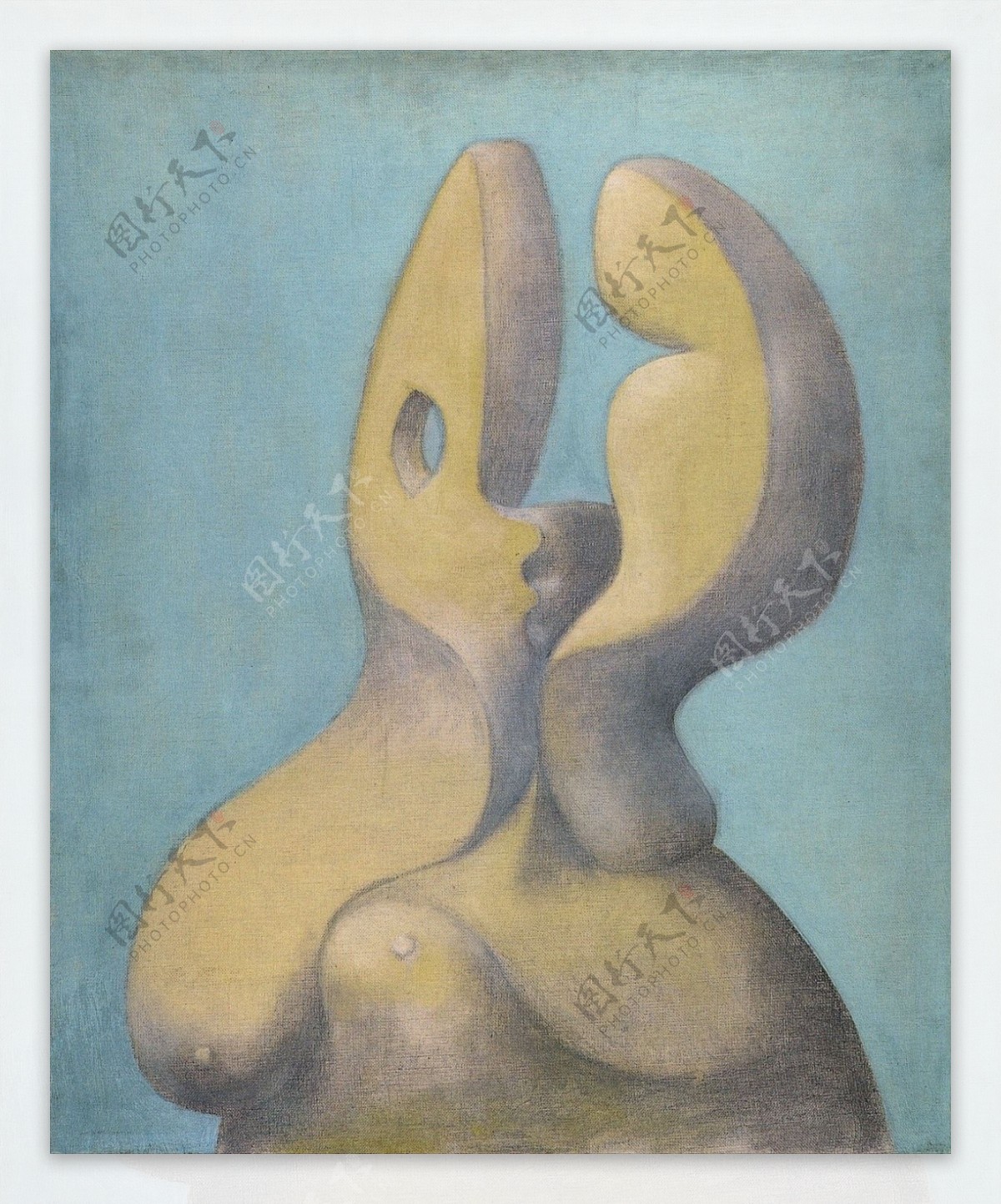1931Visagesculptural西班牙画家巴勃罗毕加索抽象油画人物人体油画装饰画