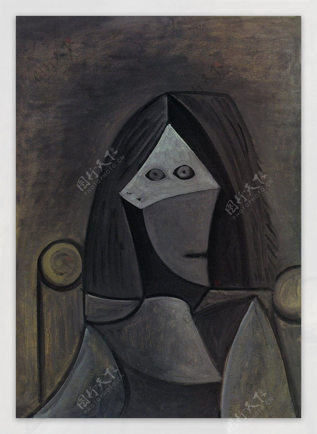 1944Portraitdefemmeaufauteuil西班牙画家巴勃罗毕加索抽象油画人物人体油画装饰画