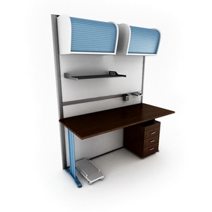办公家具办公桌3d模型3d素材模板150