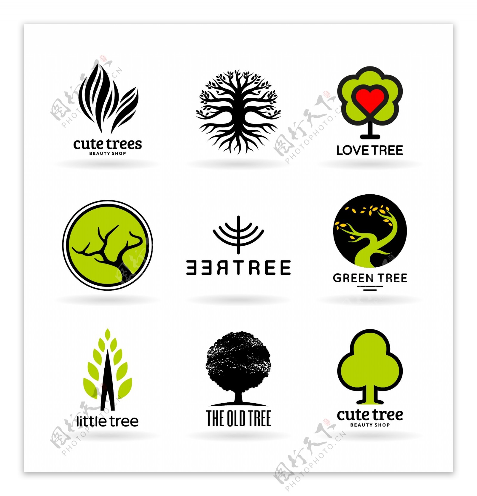 矢量树的标志创意设计集04