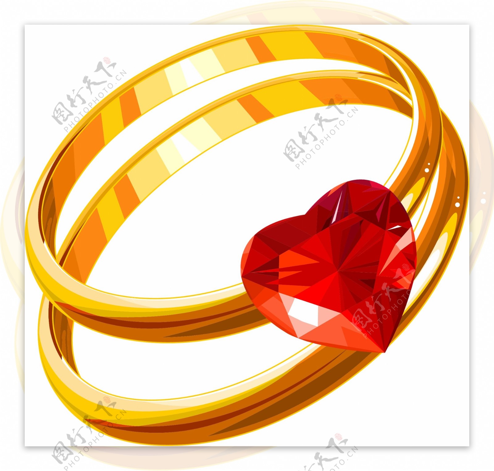 心型红宝石戒指