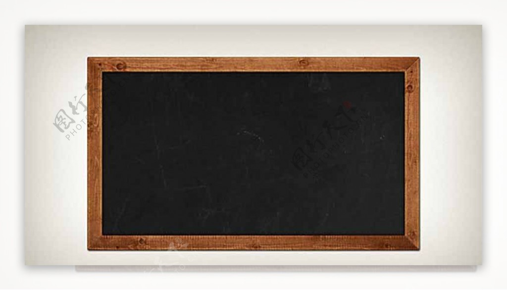 木纹边框黑板UI素材
