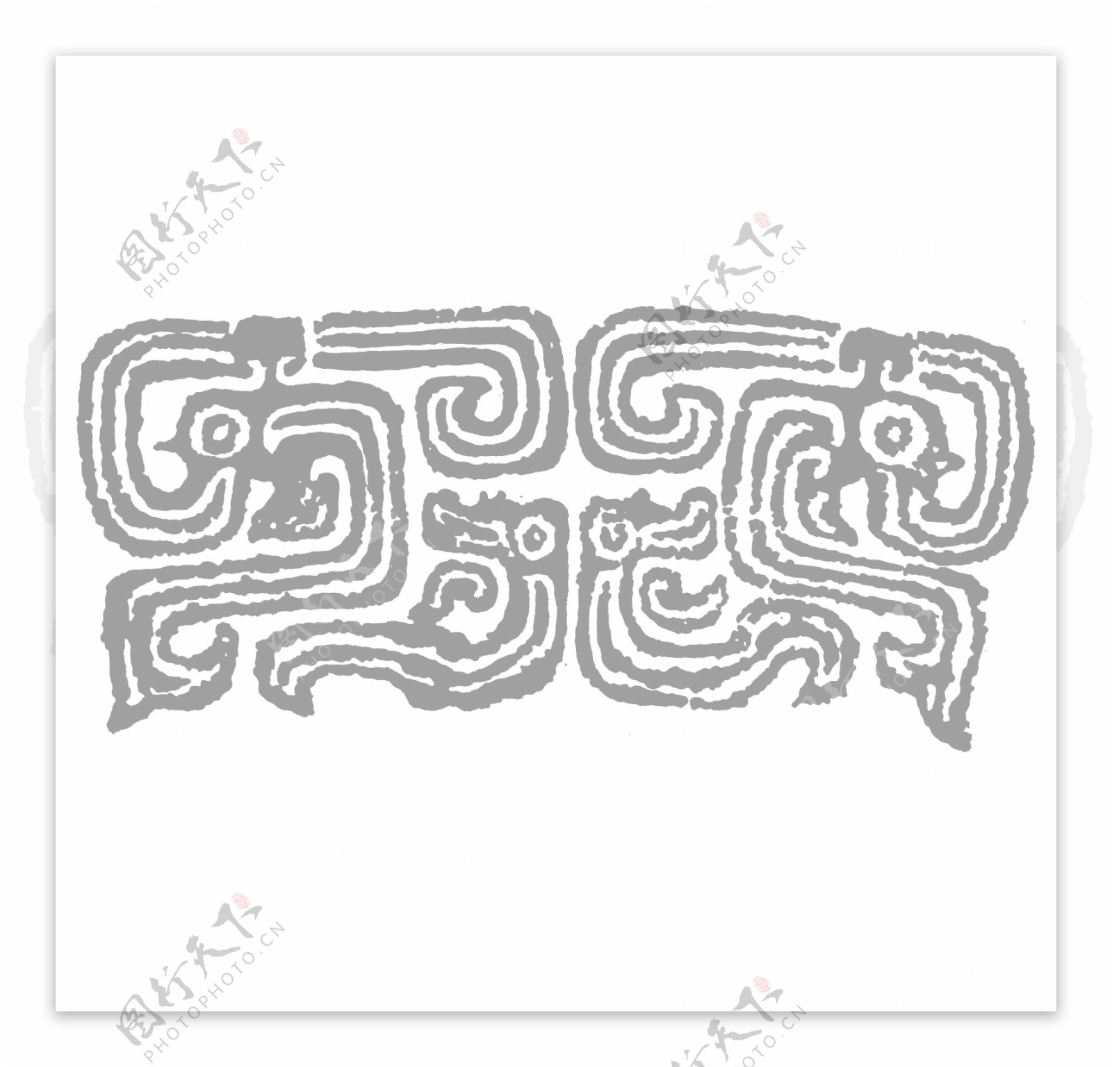 印花矢量图色彩灰色古文物免费素材