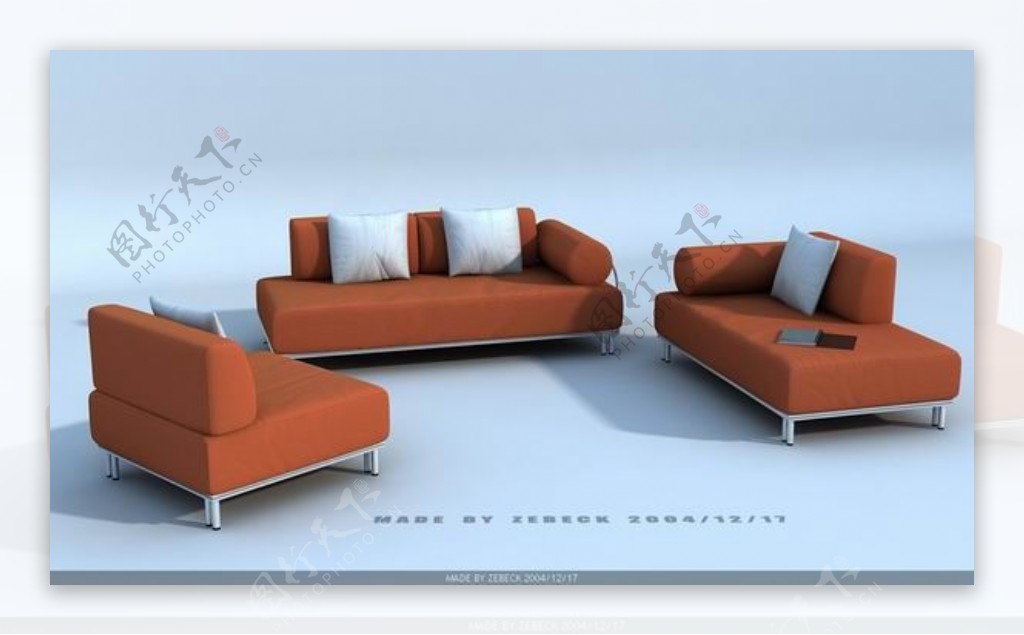 沙发组合3d模型沙发效果图62