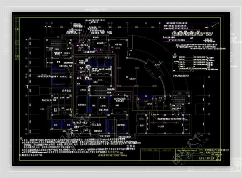 底层电力弱电平面CAD图纸