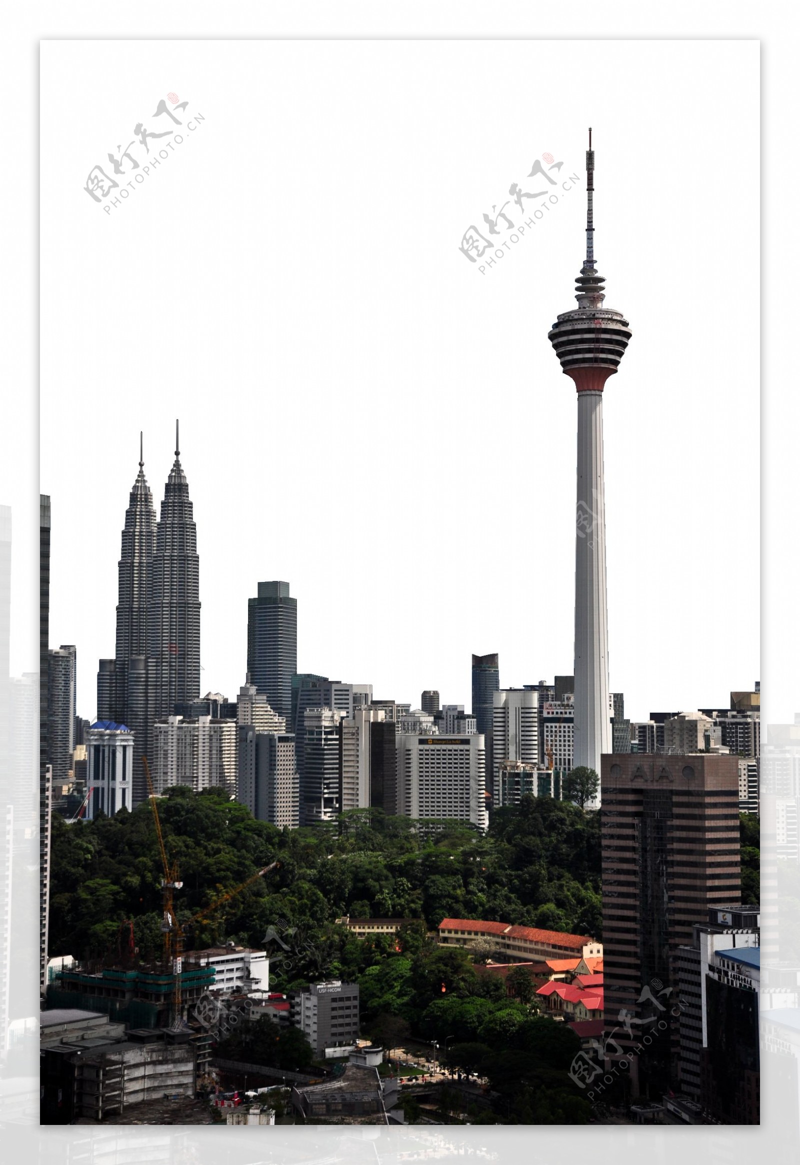 吉隆坡电视塔抠图图片