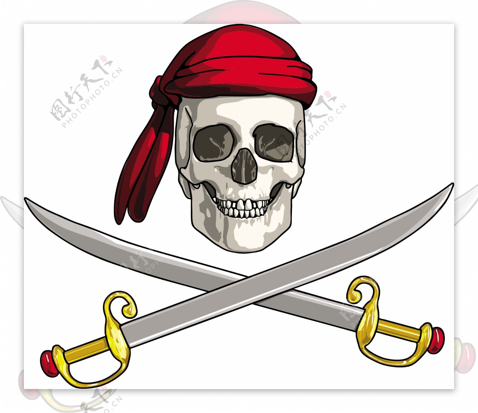 海盗标志矢量素材