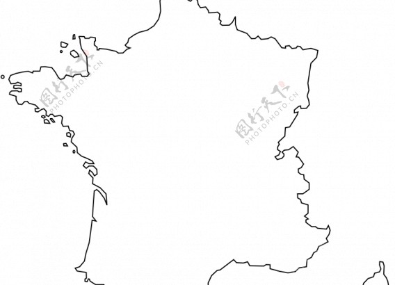 法国地图矢量图像