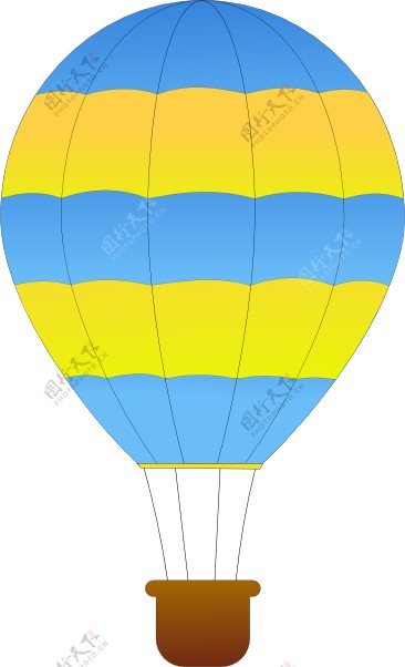 蚜水平条纹的热气球的剪辑艺术