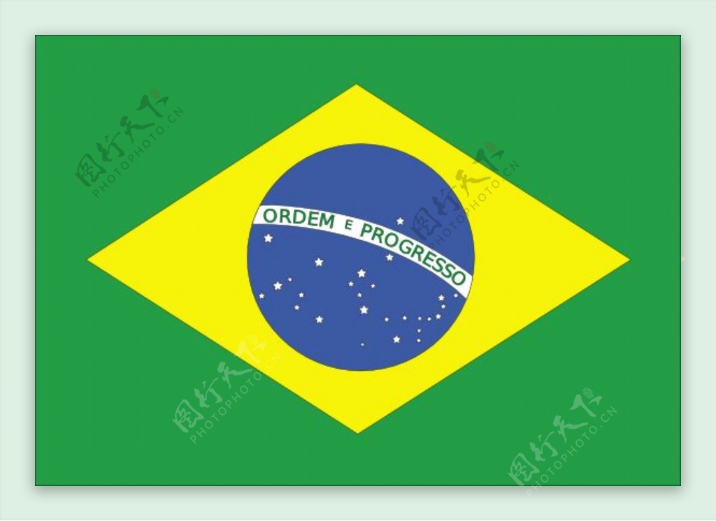 巴西国旗的剪辑艺术
