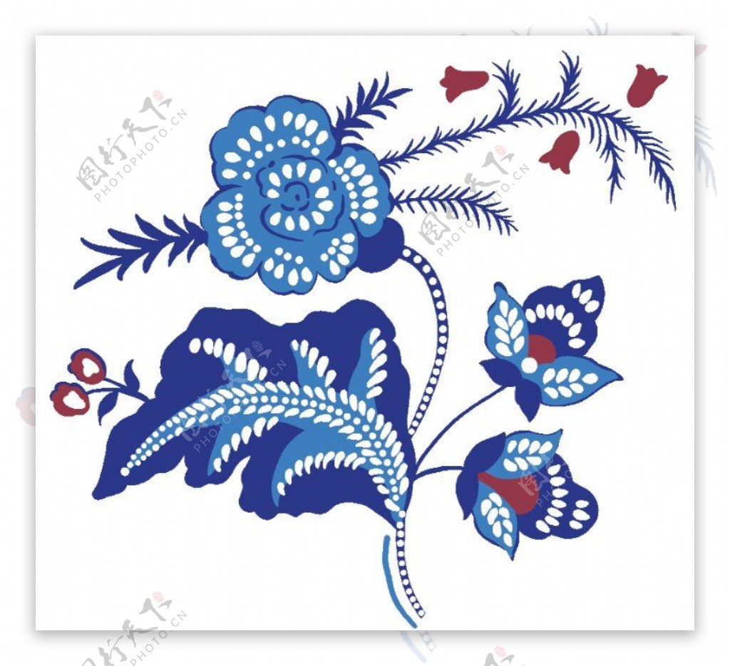 位图色彩优雅植物花卉蓝色免费素材