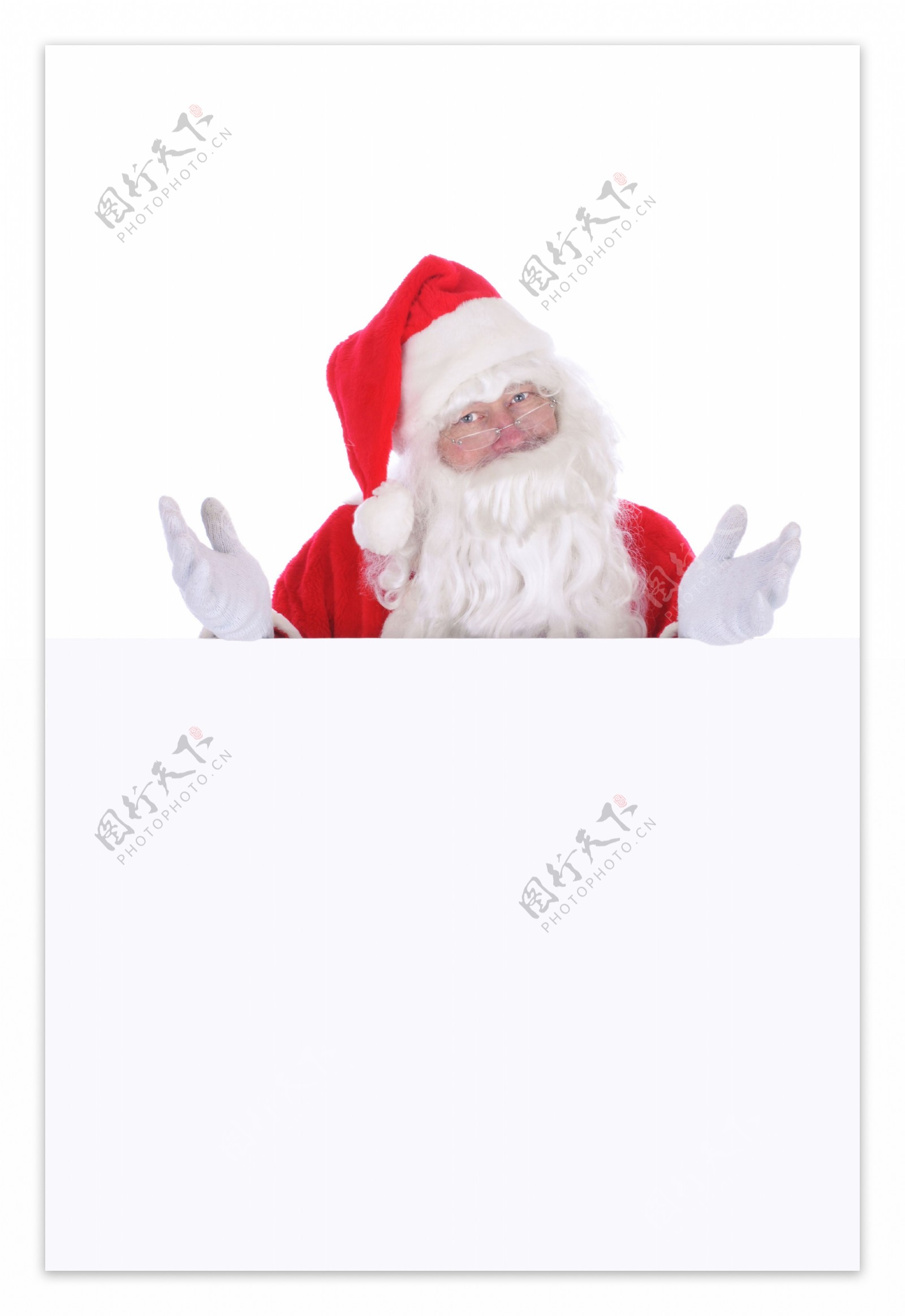 空白广告牌圣诞老人图片