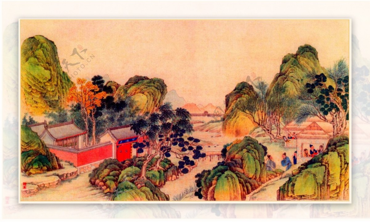 中国古代建筑风景画