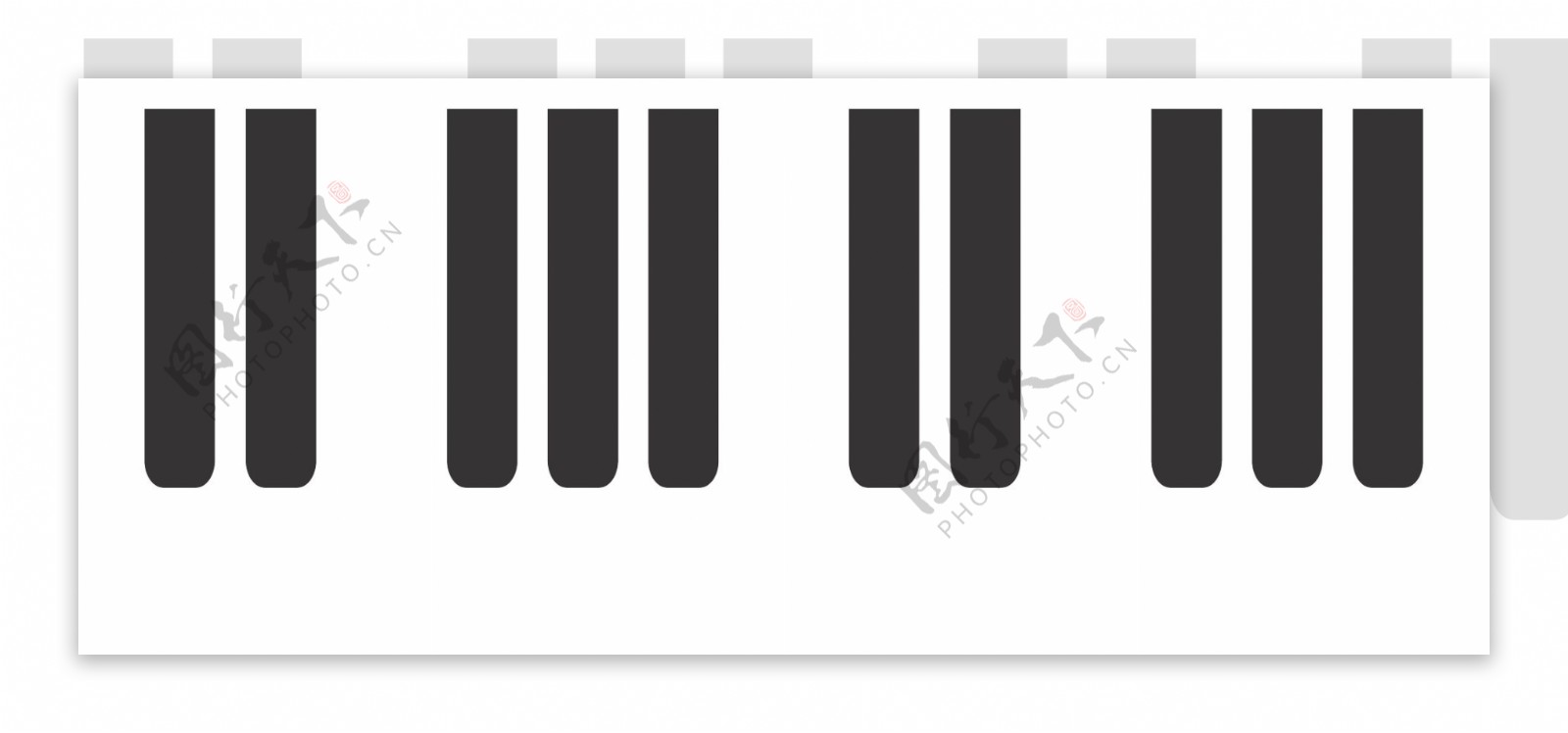 钢琴键盘向量