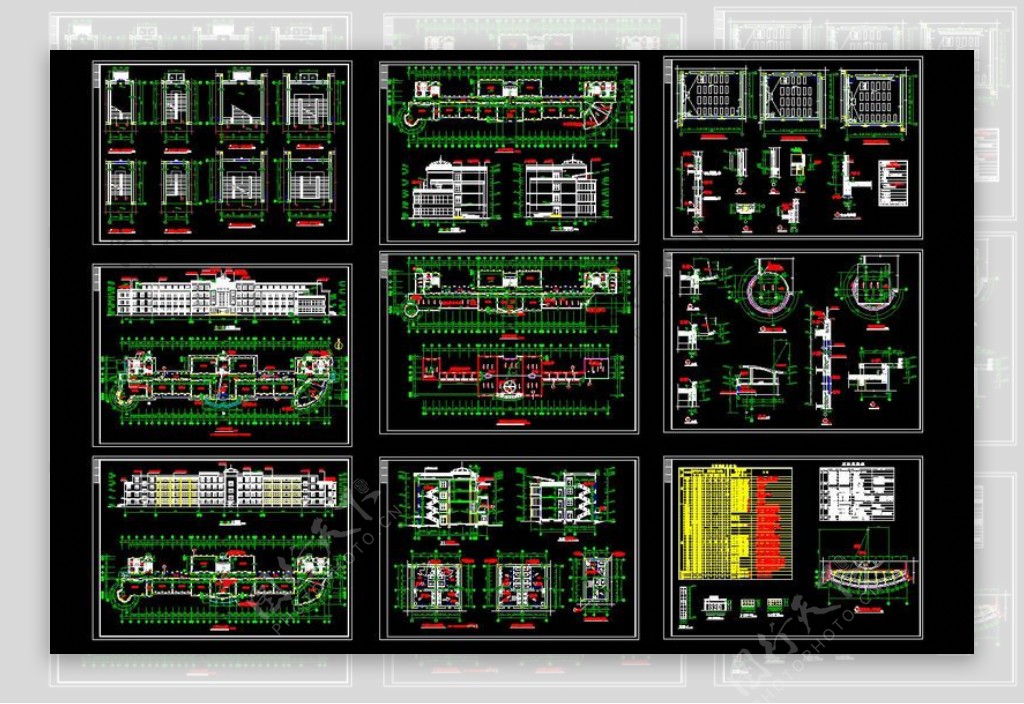 某学校建筑施工图cad图纸