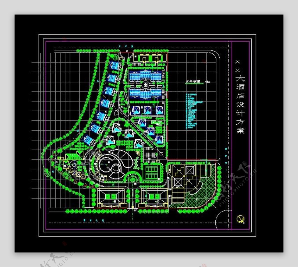 xx景观园林酒店CAD规划设计方案图纸