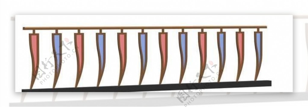 室内装饰建筑部件之栏杆303D模型