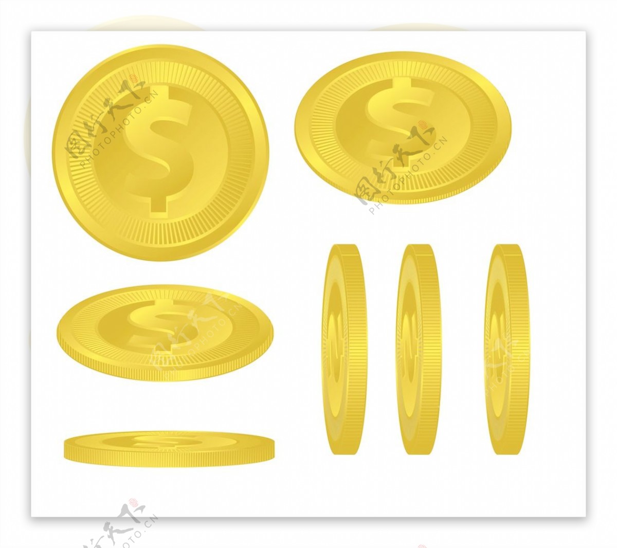 美元的符号金币
