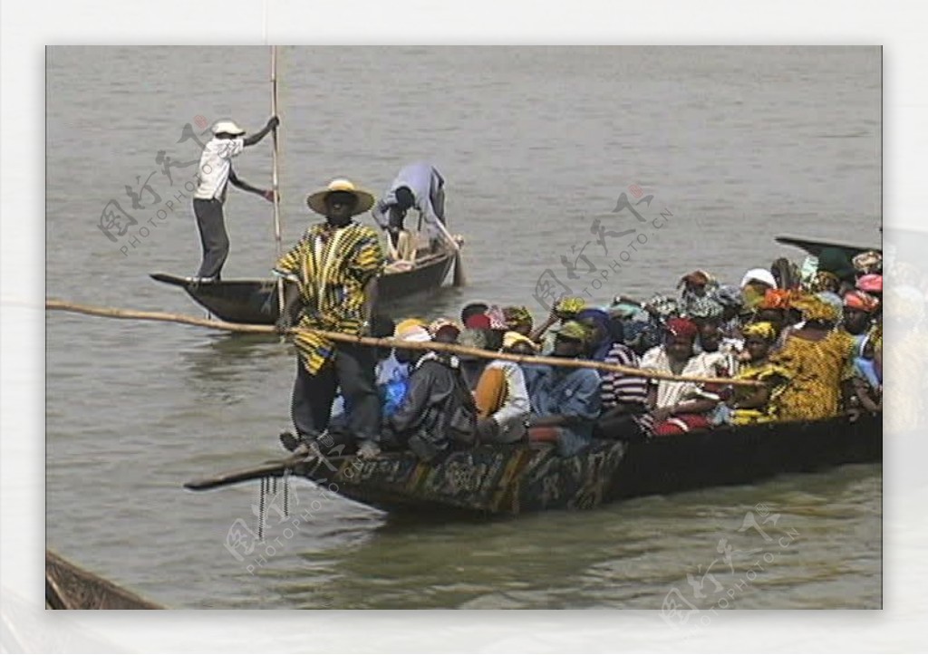 船在尼日尔河马里股票视频村视频免费下载
