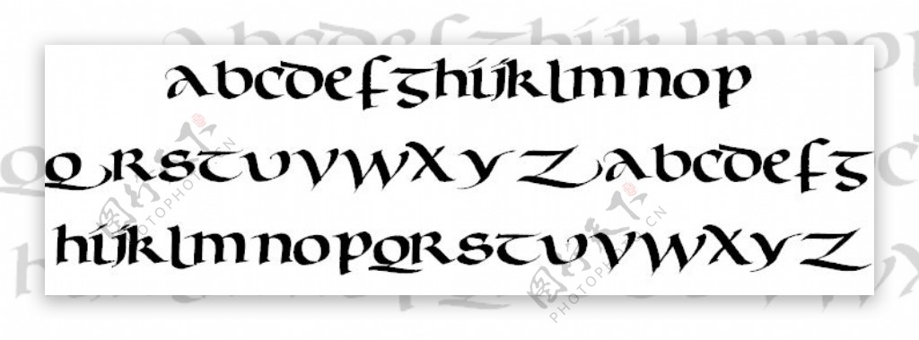 穆雷安色尔字体的字体