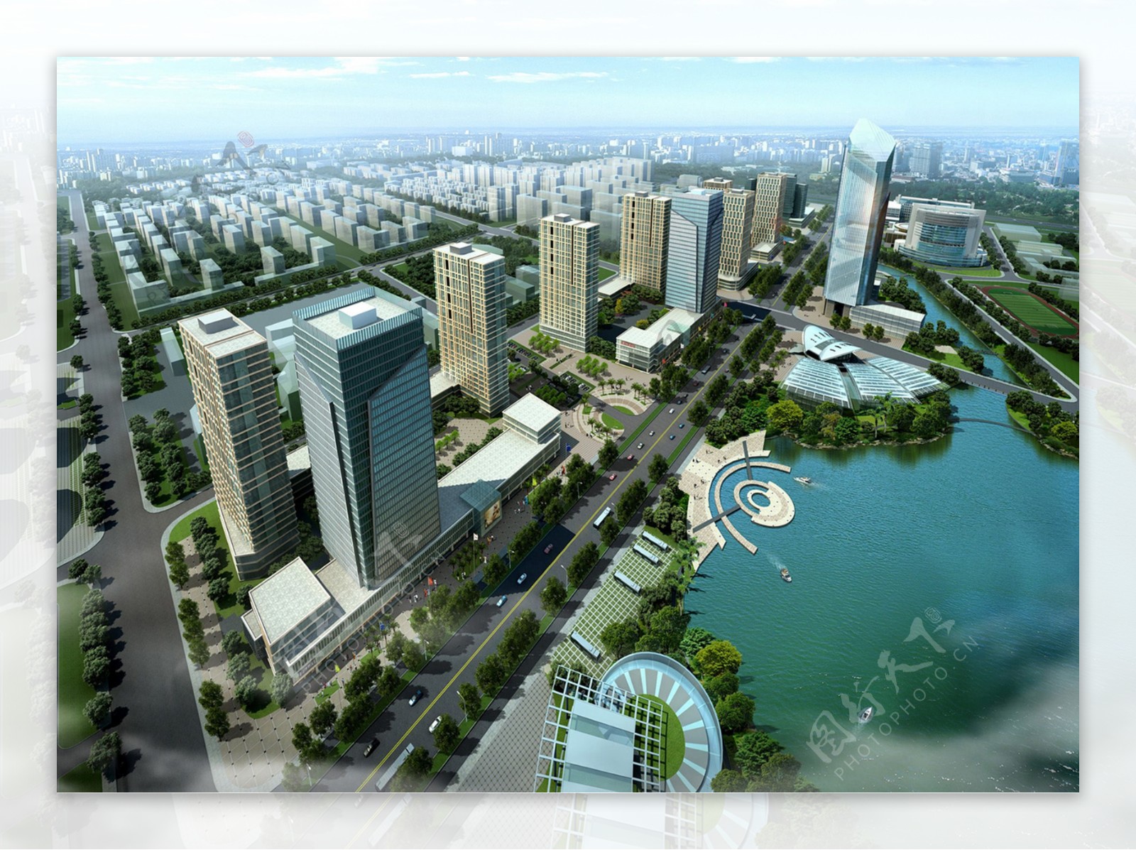 溧阳城市设计规划效果图2