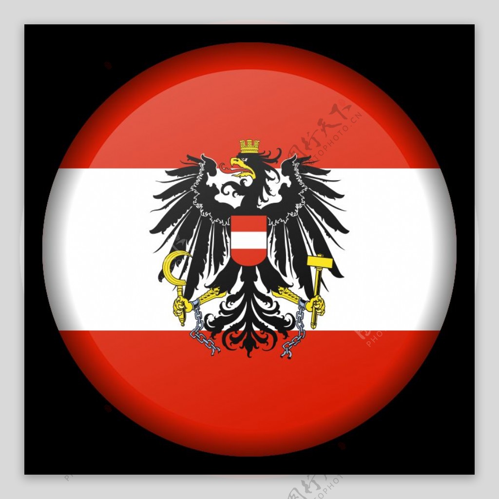 奥地利国旗按钮
