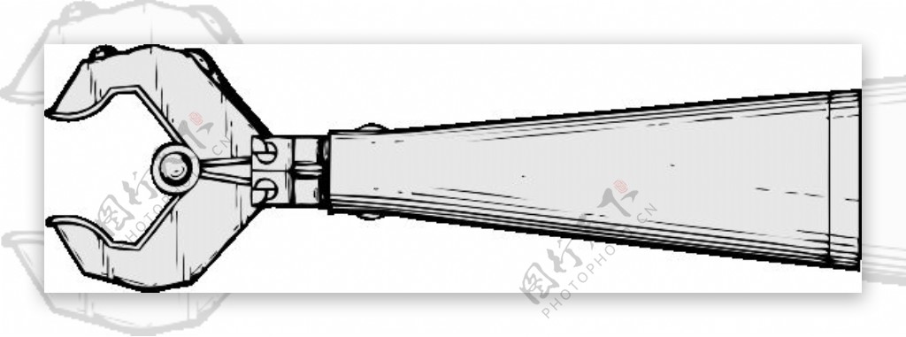 机械手侧视图剪贴画