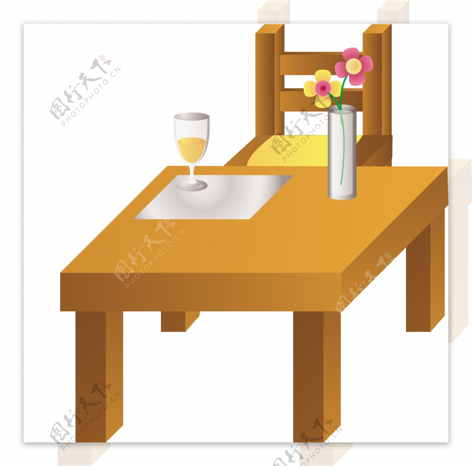 餐桌椅图片素材