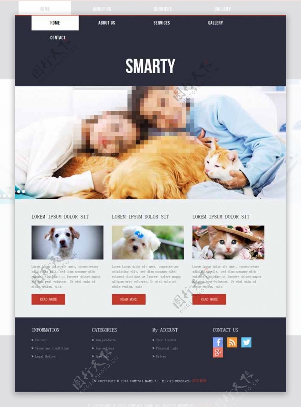 宠物销售网站CSS3模板