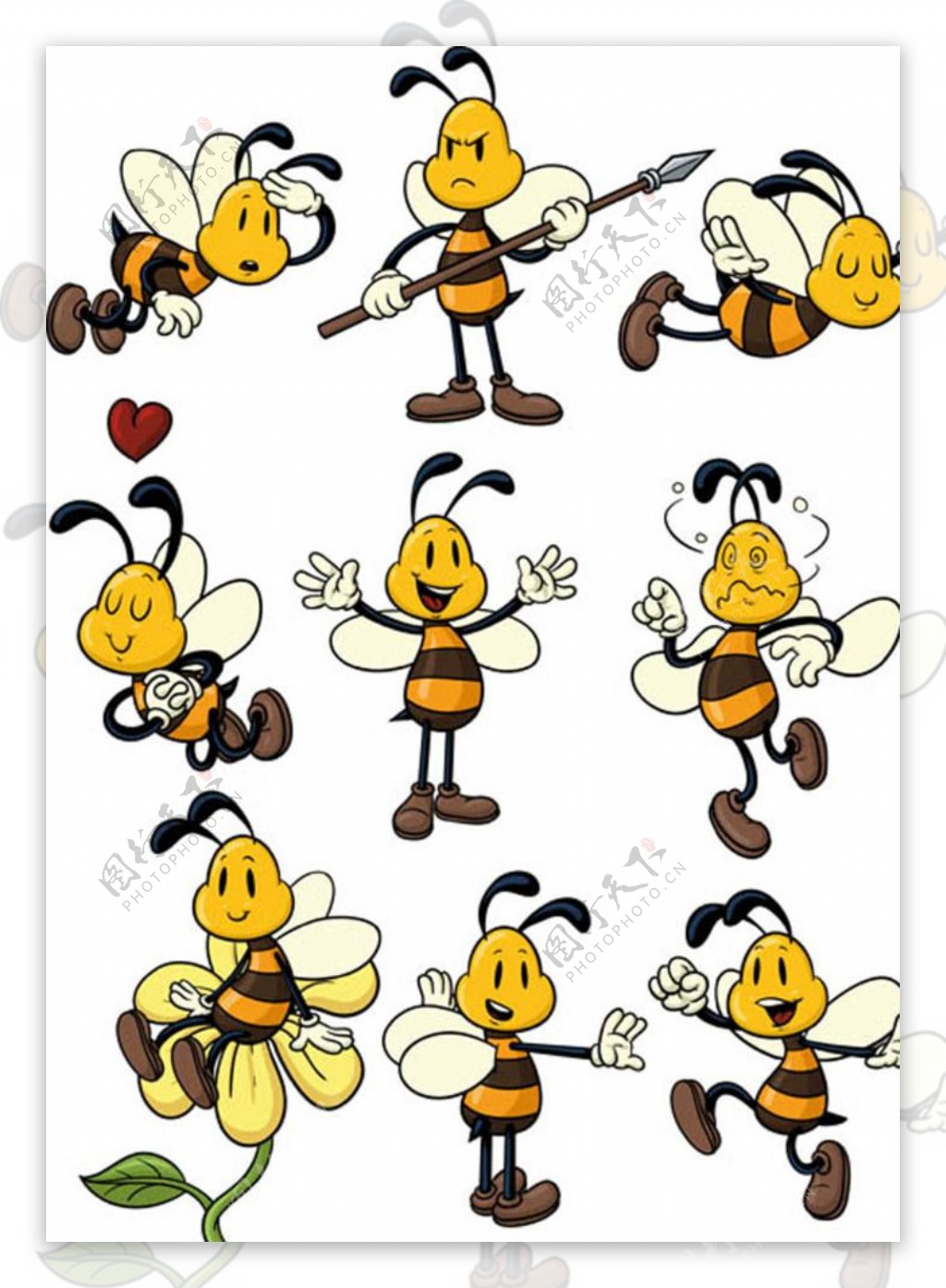 蜜蜂卡通卡通蜜蜂矢图片