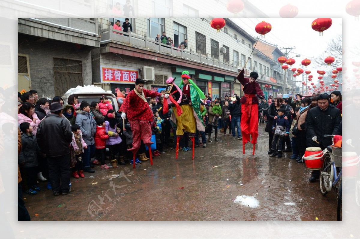 浚县纸坊街高跷图片