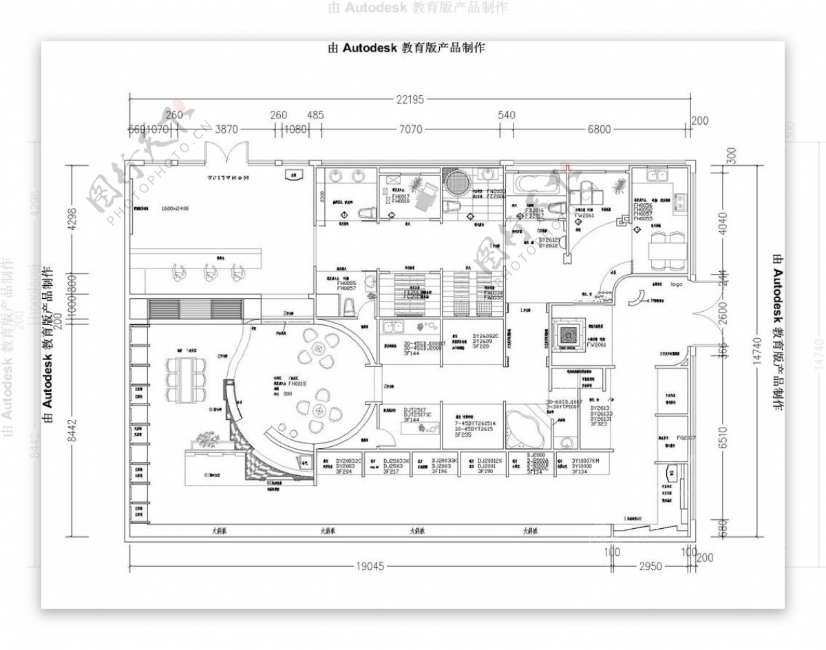 陶瓷展厅施工图图片