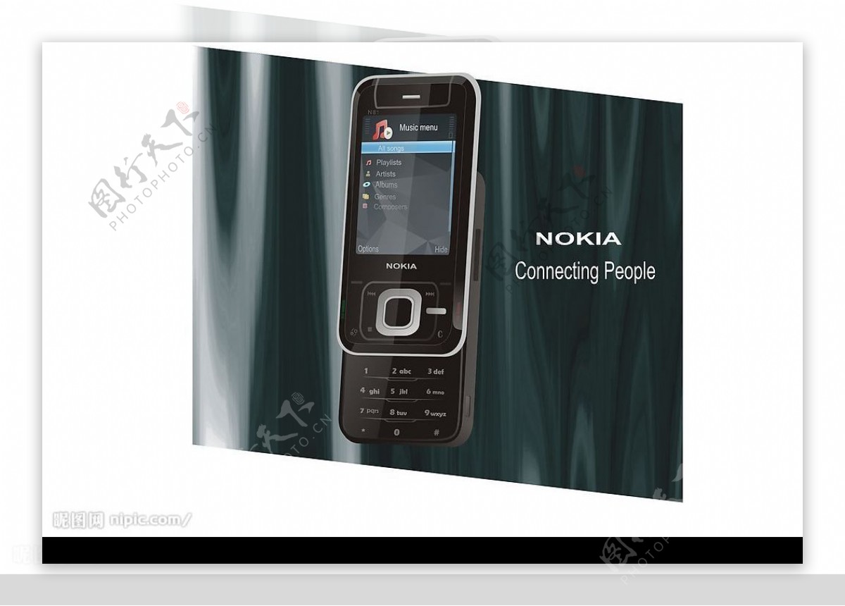 NokiaN81手机矢量图图片