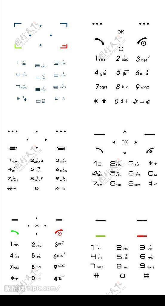 手机按键字符图片